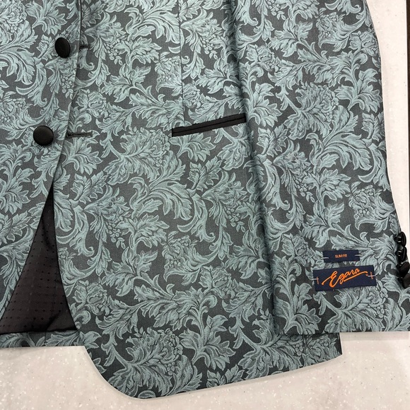 Egara Slim Fit Dinner Jacket, Green Floral - Picture 4 of 7